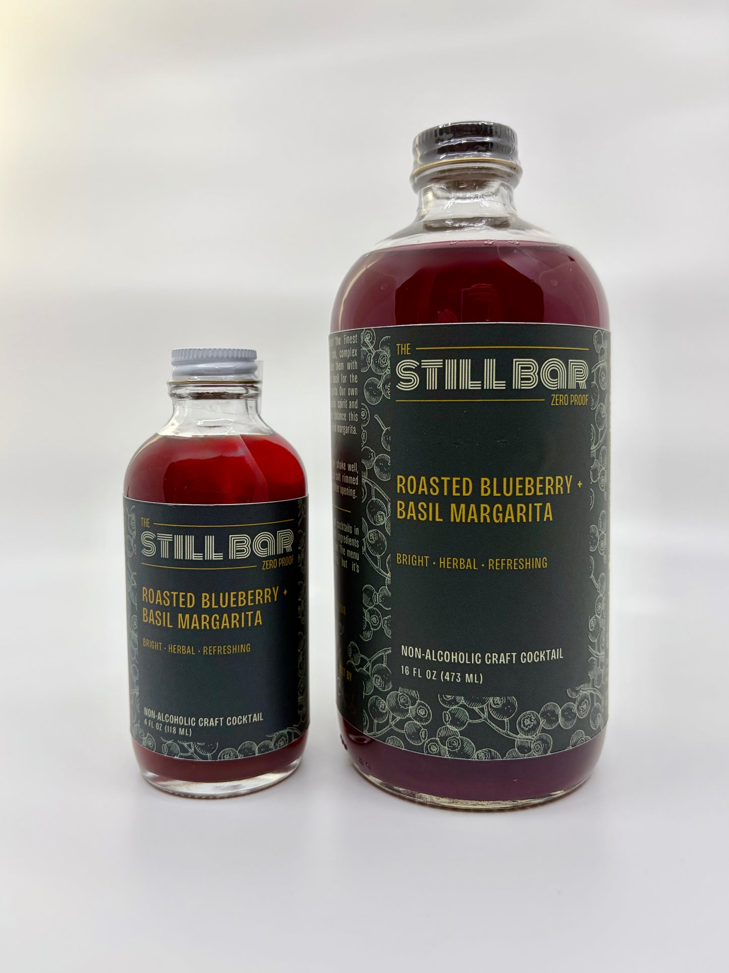 Roasted Blueberry + Basil Margarita (Non-Alcoholic)