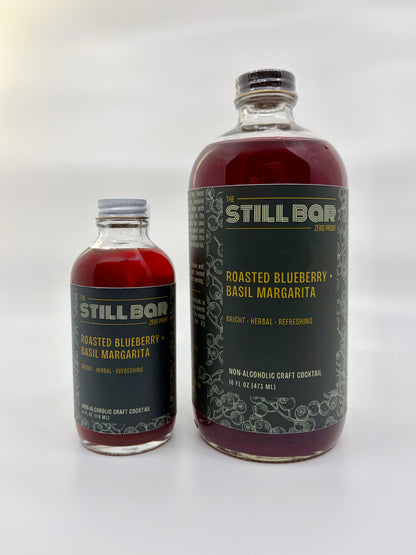 Roasted Blueberry + Basil Margarita (Non-Alcoholic)