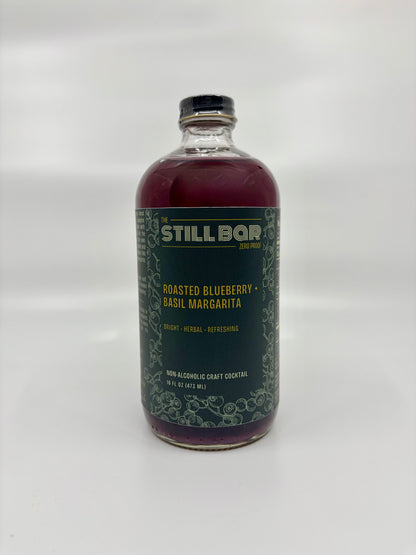 Roasted Blueberry + Basil Margarita (Non-Alcoholic)