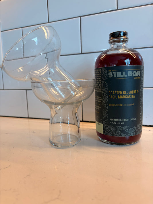Gift Set: Roasted Blueberry + Basil Margarita with Glassware